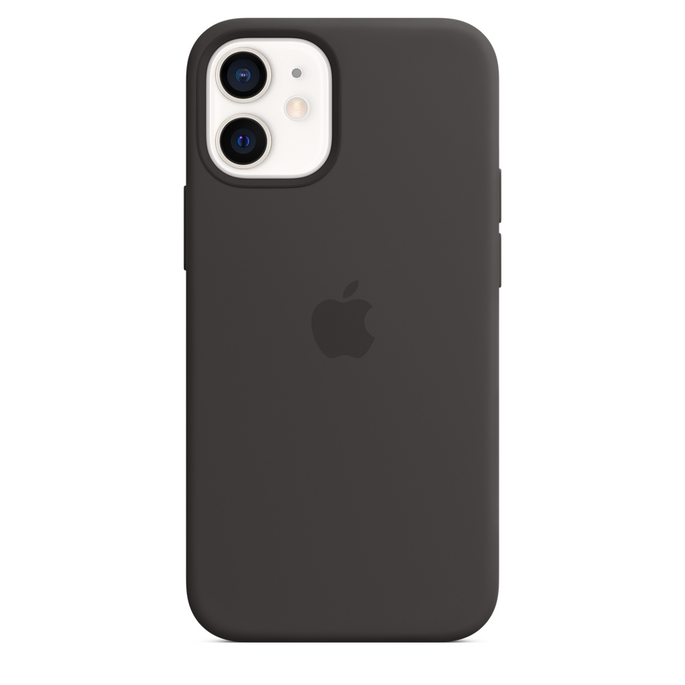 Клип-кейс (чехол) силиконовый для смартфона Apple Silicone Case with  MagSafe для iPhone 12 mini Black